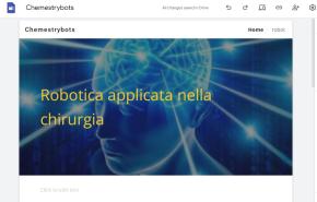 Pagina iniziale di un sito web realizzato dai ragazzi